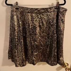 Gold Sequin Skirt-Size XL